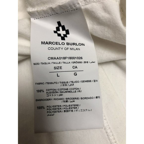 Marcelo Burlon x Boston Red Sox  Embroidered Rare T Shirt Men’s Large - Picture 4 of 6